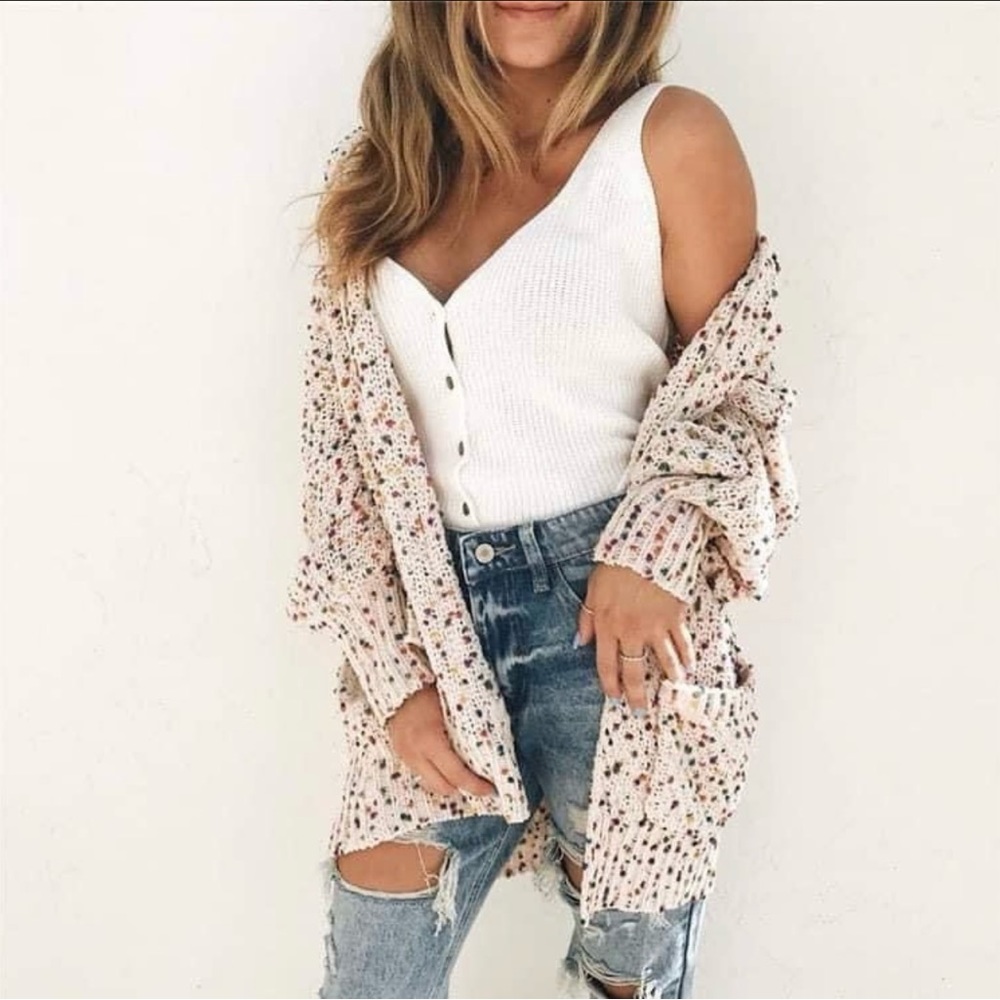 Boutique Chunky Confetti Cardigan